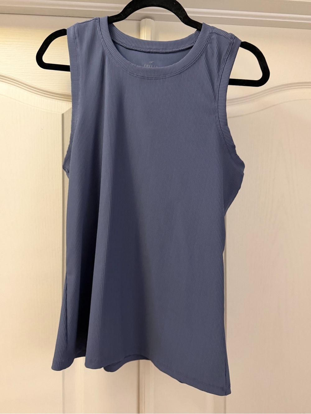 Women’s Sleeveless Ribbed Tank Top in Dusty Blue